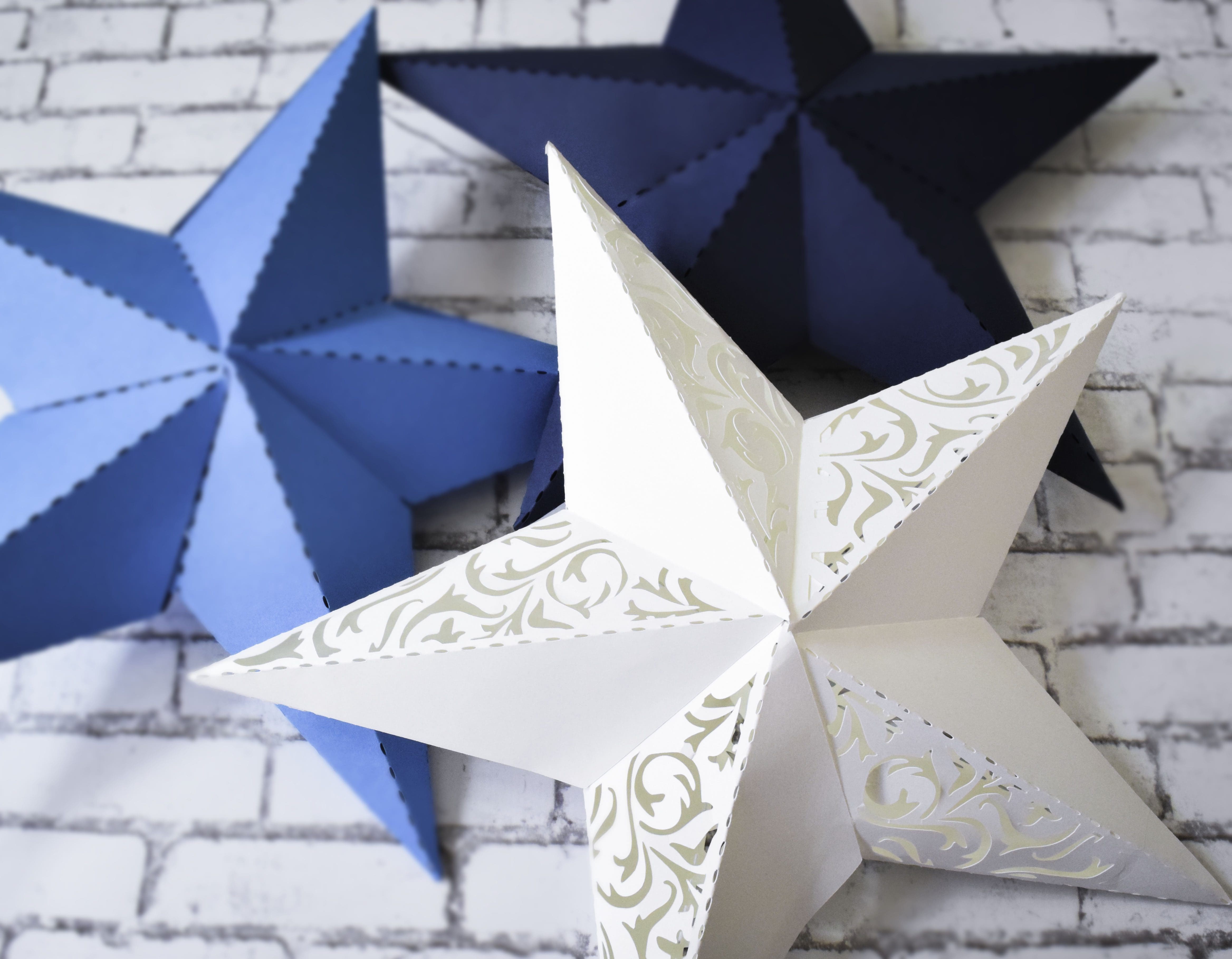 3d paper star template: paper star instructions and free template